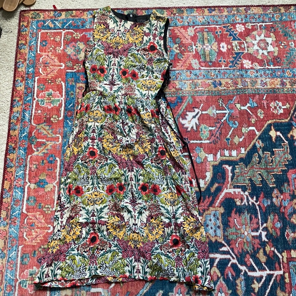 Topshop floral midi dress